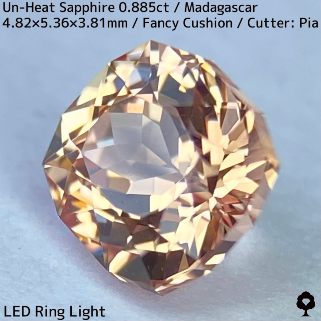 マダガスカル産非加熱サファイア0.885ct★インペリアルトパーズの様なシェリー感ある品と風格ある一石