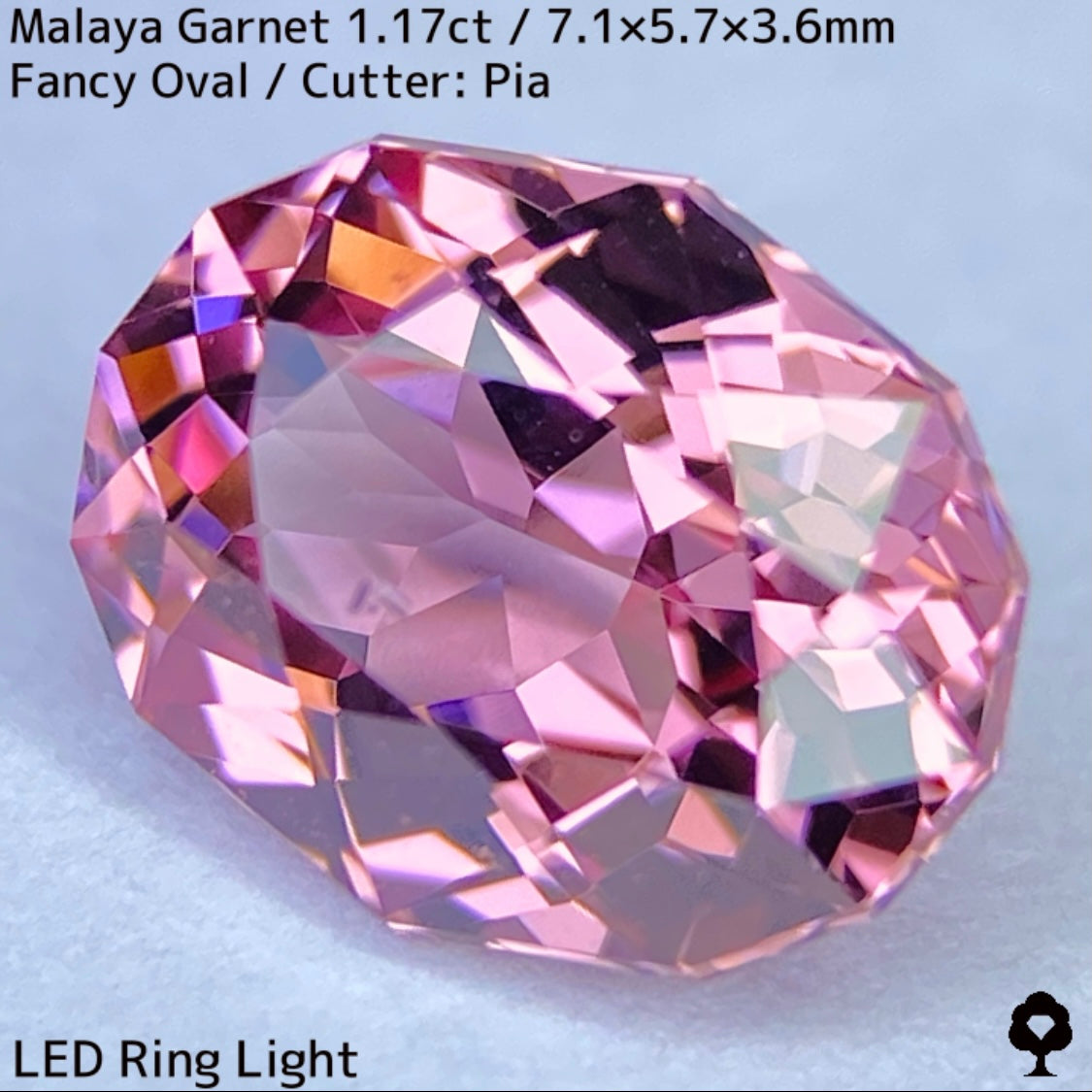 お客さま専用【GW特別企画★30%まほチケキャッシュバック】マラヤガーネット1.17ct★カラフルファイアー止まらないオレンジートロピカルピンク