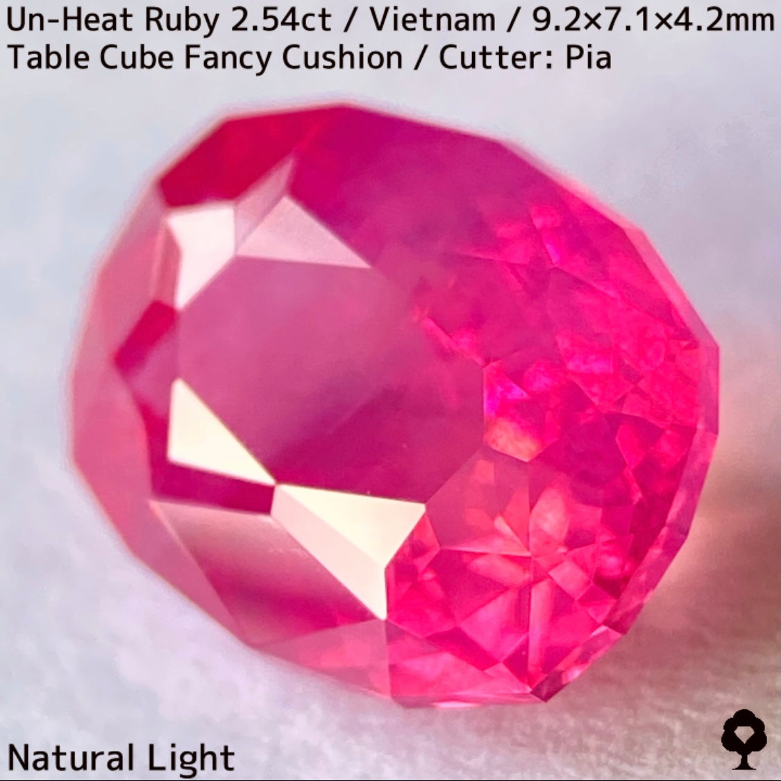 【ルビーフォーカス一級便作品】ベトナム産非加熱ルビー2.54ct