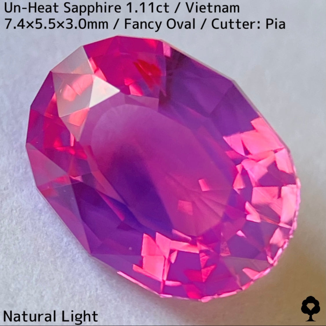ベトナム産非加熱サファイア1.11ct
