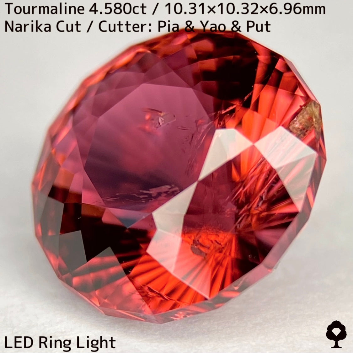 オレンジとルベライトカラー融合した美色に和の趣感じるインクル★トルマリン4.580ct