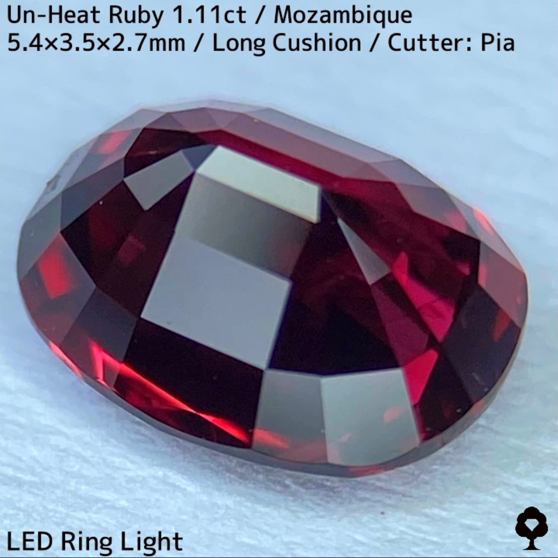 モザンビーク産非加熱ルビー1.114ct