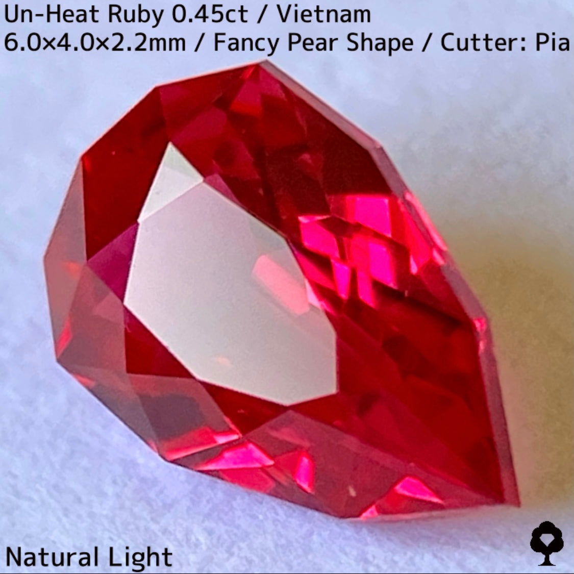 【ご当選者さま専用】ベトナム産非加熱ルビー0.45ct★強烈なネオンの煌めき放つ一級品質の超美色美結晶★コランダムフォーカスプライス