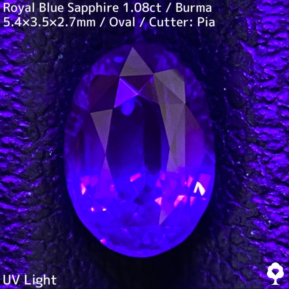 ビルマ産ロイヤルブルーサファイア1.08ct★濃厚だけど暗くない最高の色合いの1ctアップ美結晶ロイヤル