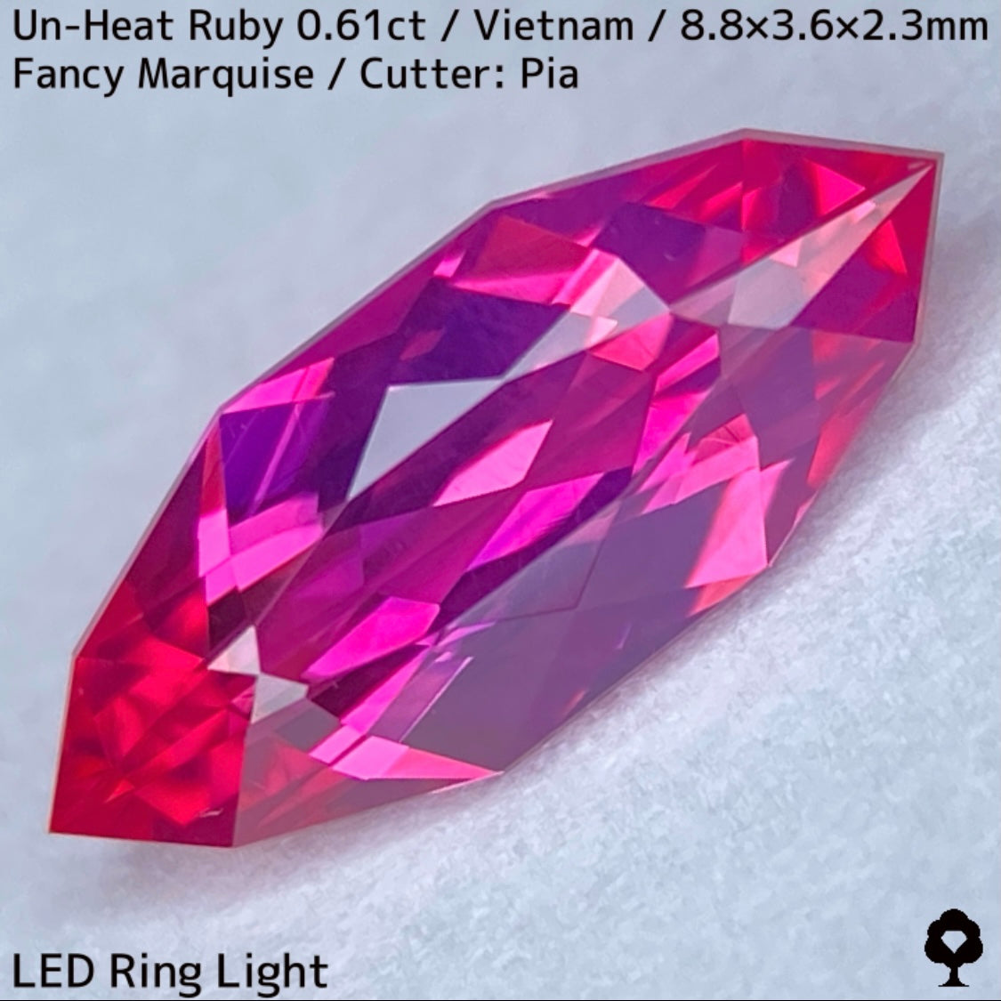 【ご当選者さま専用】ベトナム産非加熱ルビー0.61ct★凄まじいネオンカラー放つ超美結晶の色だまり感たまらない