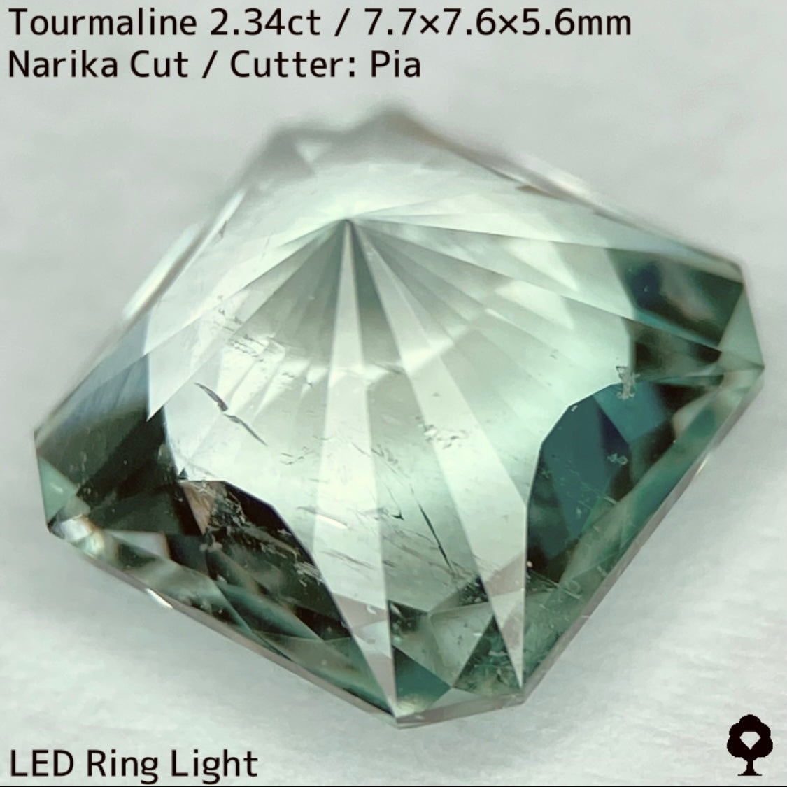 ライトミントグリーンとカラーレスのカクテルナリカーカット★トルマリン2.34ct