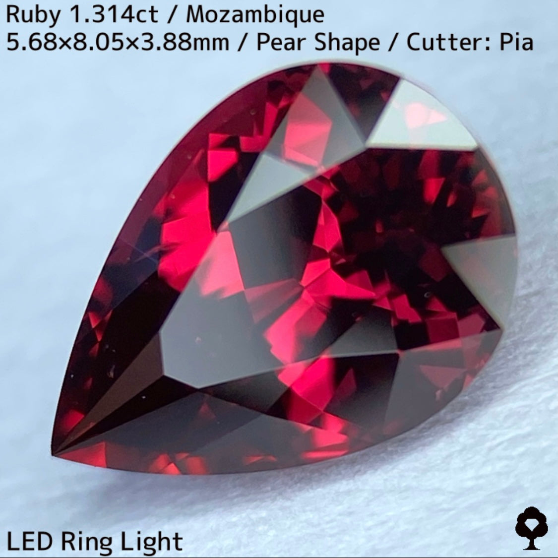 【ルビーフォーカス一級便作品】モザンビーク産ルビー1.314ct