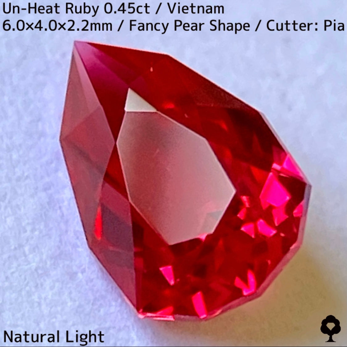 【ご当選者さま専用】ベトナム産非加熱ルビー0.45ct★強烈なネオンの煌めき放つ一級品質の超美色美結晶★コランダムフォーカスプライス