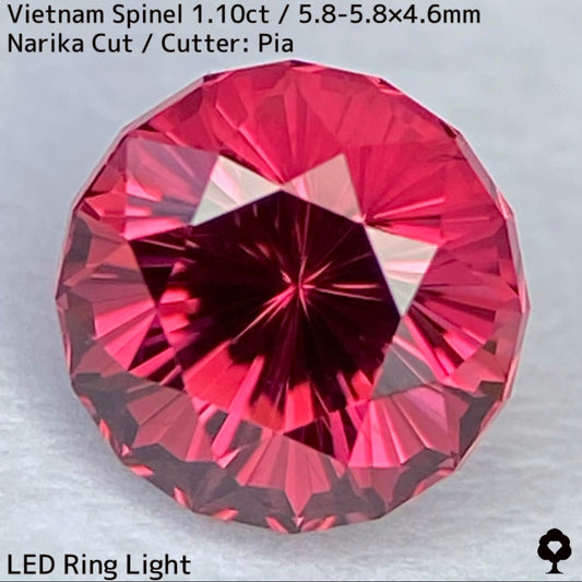 ベトナム産スピネル1.10ct★濃厚で芳醇なオレンジとパープルが描く茜色の美しき超美結晶ナリカー
