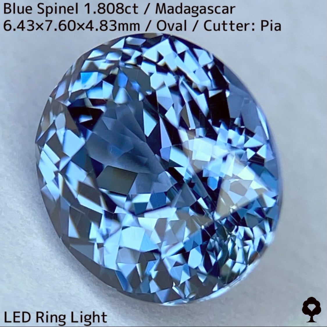 ブルースピネル1.808ct★爽やかで奥行きのあるブルーの煌めき溢れる絶品美結晶マダガスカル産