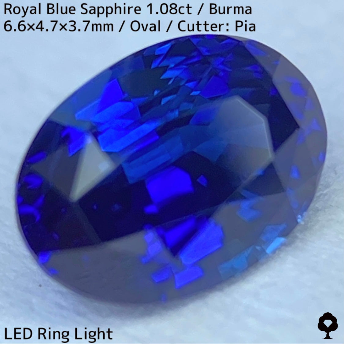 ビルマ産ロイヤルブルーサファイア1.08ct★濃厚だけど暗くない最高の色合いの1ctアップ美結晶ロイヤル