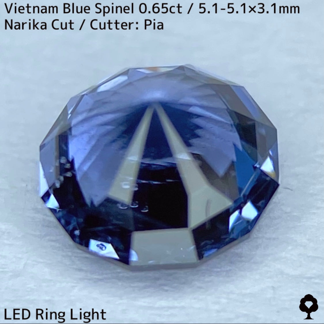 ベトナム産ブルースピネル0.65ct★美ヴァイオレティッシュブルーからナリカーの鋭い煌めきとファイアー放つ
