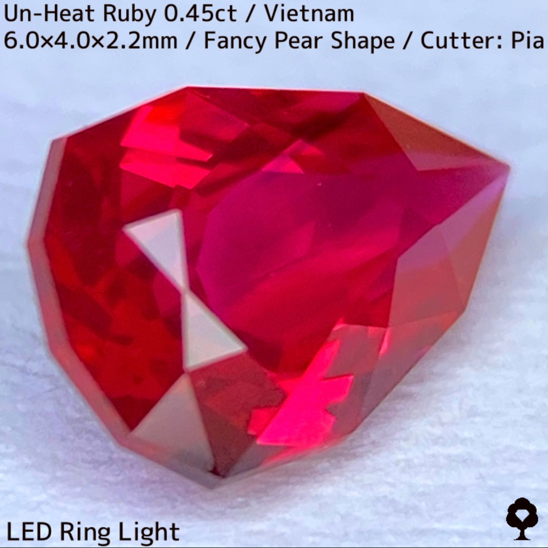 【ご当選者さま専用】ベトナム産非加熱ルビー0.45ct★強烈なネオンの煌めき放つ一級品質の超美色美結晶★コランダムフォーカスプライス