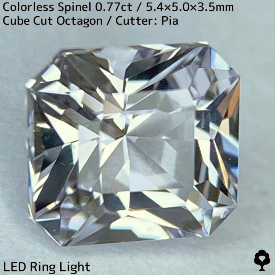 カラーレススピネル0.772ct★ダイヤ顔負けの強烈な煌めき放つレアカラーレス美結晶