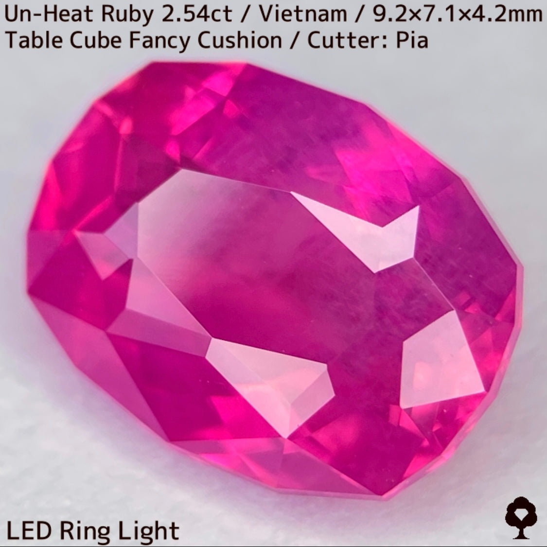 【ルビーフォーカス一級便作品】ベトナム産非加熱ルビー2.54ct