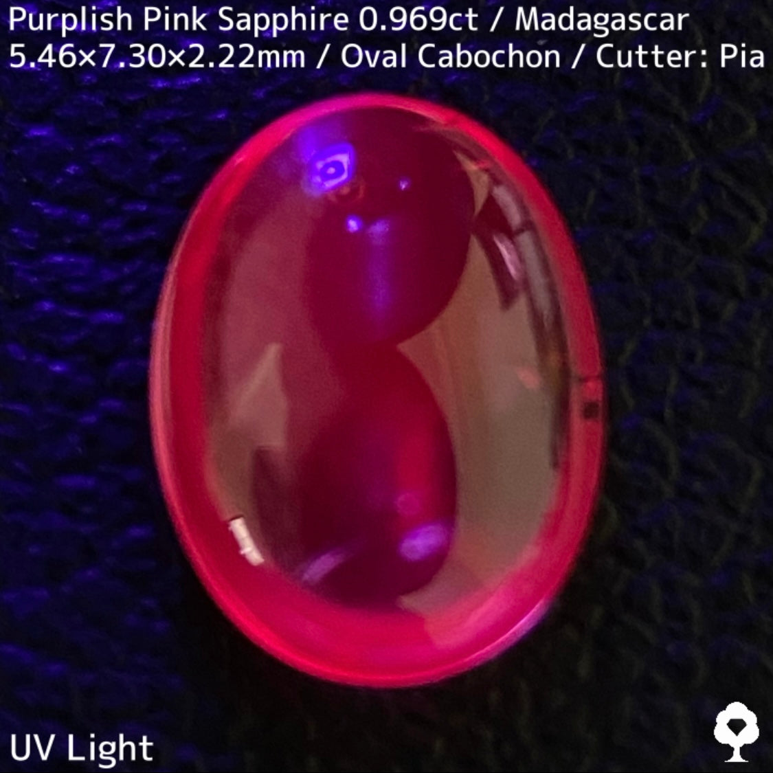 マダガスカル産ピンクサファイア0.969ct★美しい石質の美ピンクに音符のような蝶のようなインクルが可愛い