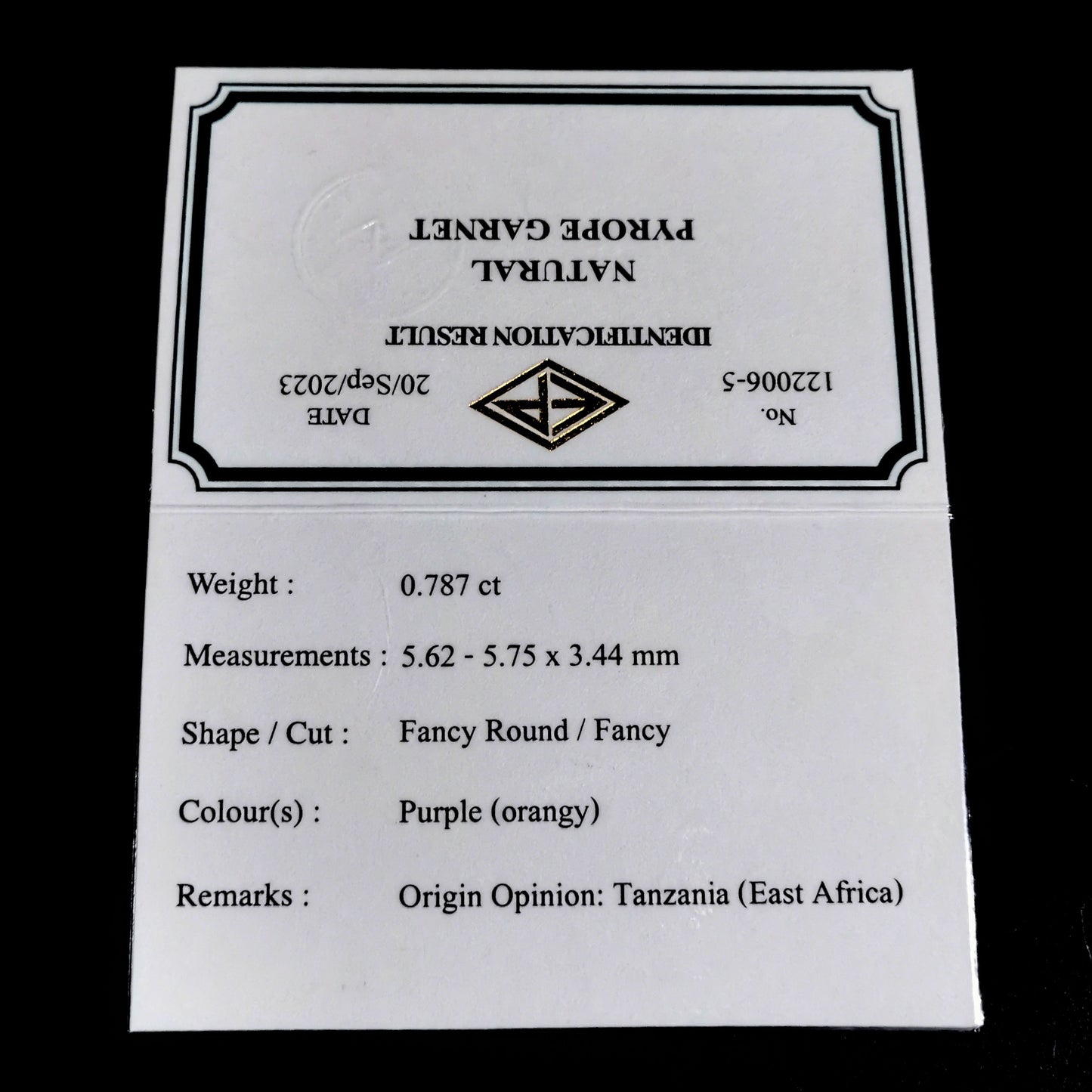 SOLD OUT 美色ボディーにナリカーカット / パイロープガーネット 0.787ct