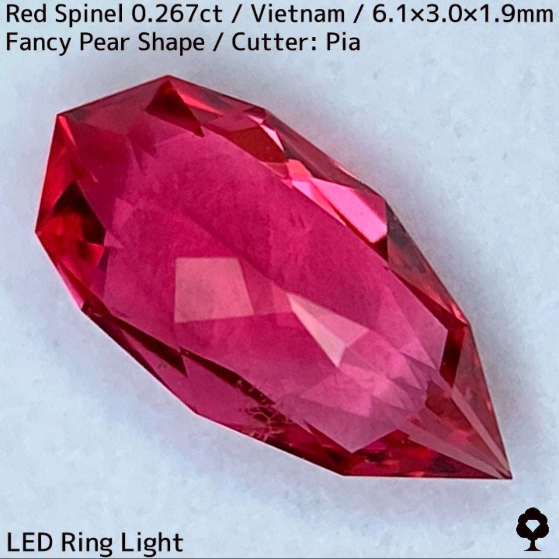 【お客さま専用★交渉価格】ベトナム産レッドスピネル0.267ct★可愛さとカッコ良さを同時に楽しむレッドピンクオレンジネオン