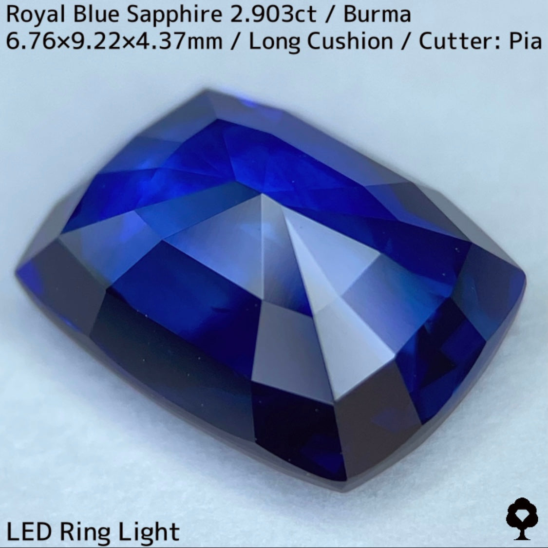 ビルマ産ロイヤルブルーサファイア2.903ct★希少ビルマ産ロイヤルブルーの悶絶美色と色だまりの趣がたまらない逸品