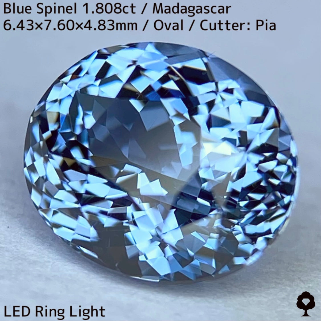 ブルースピネル1.808ct★爽やかで奥行きのあるブルーの煌めき溢れる絶品美結晶マダガスカル産