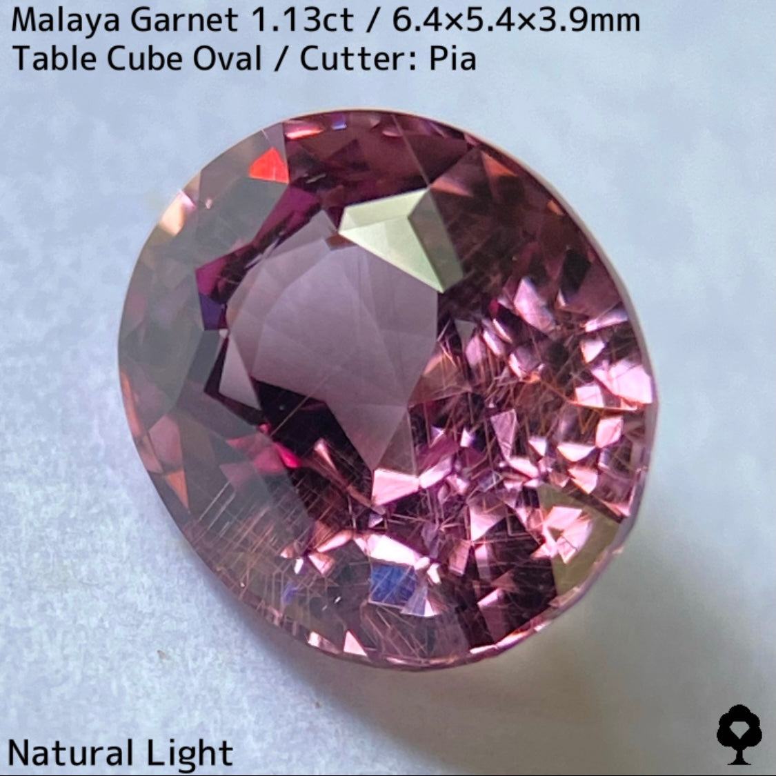 【ご当選者さま専用】マラヤガーネット1.13ct★光や時間によって変わる美ピンクの針インクル入り美結晶は煌きが止まらない