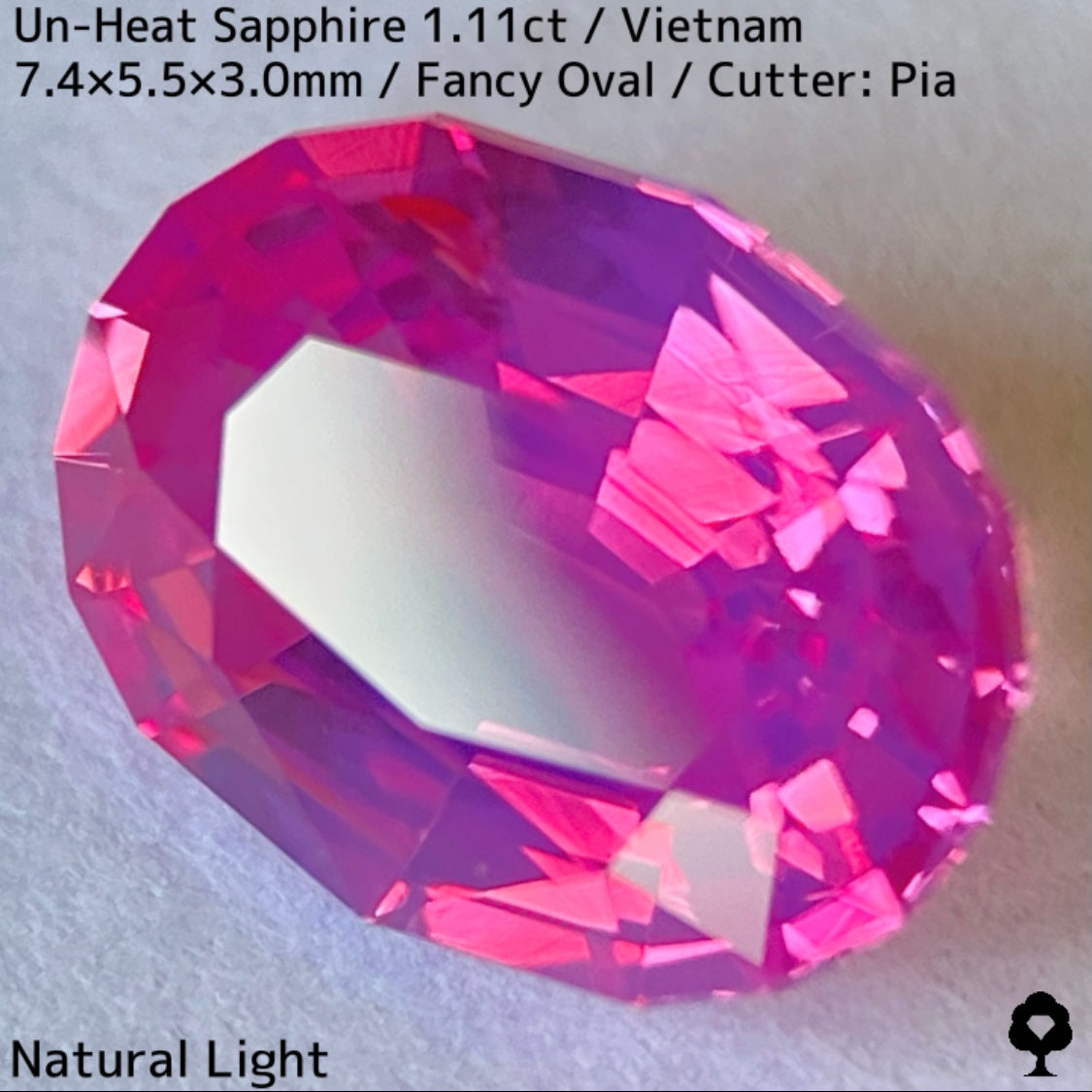 ベトナム産非加熱サファイア1.11ct