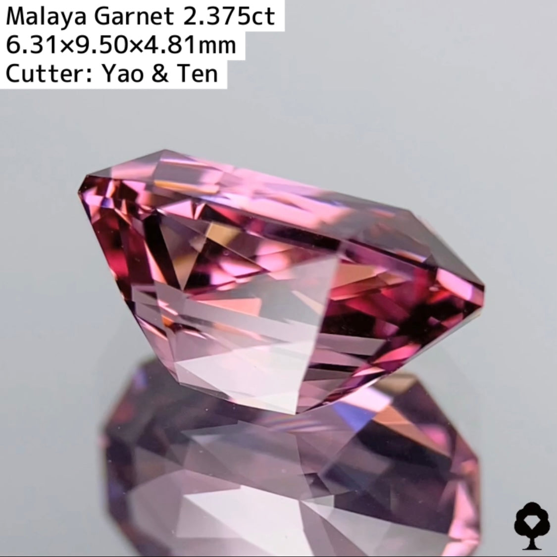 新カットカプセルシザース!色、透明度、カットが揃った マラヤガーネット 2.375ct