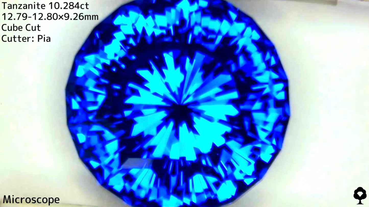超濃厚ブルーで新カットのナリカーカットによる湧き上がる煌めきがたまらない名品★タンザナイト10.284ct