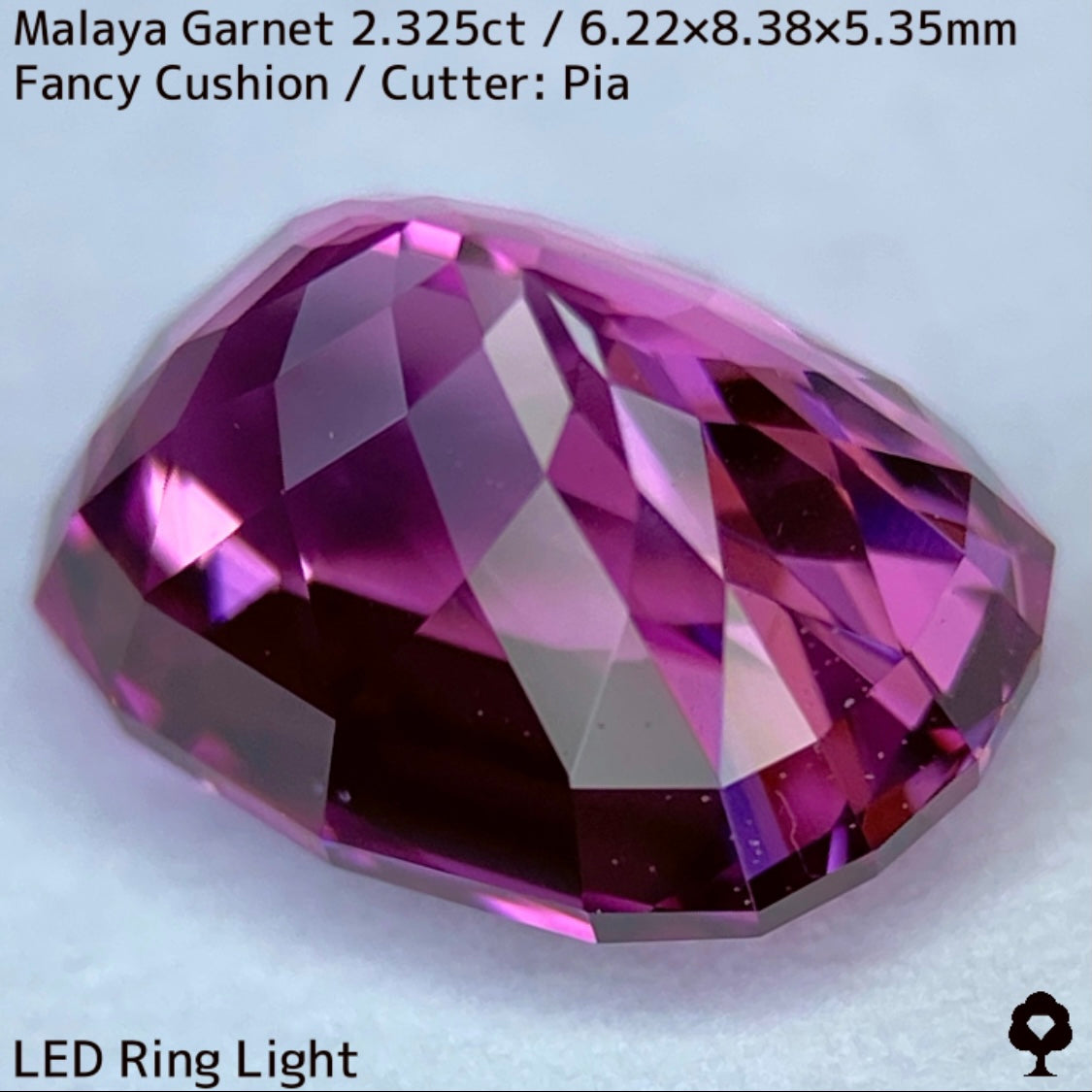 マラヤガーネット2.325ct★ハンパじゃない煌めきのスーパートップクオリティの美色美結晶