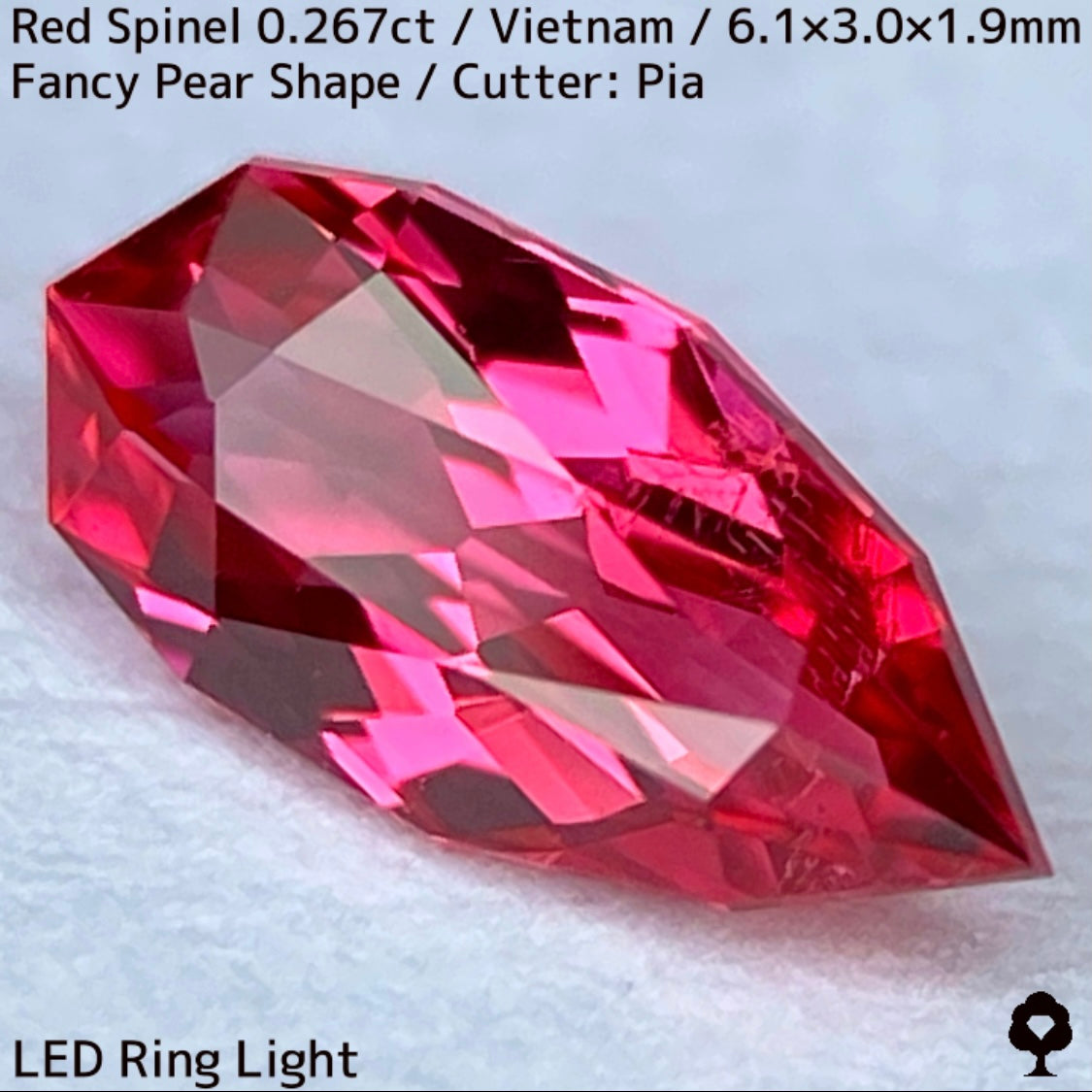 【お客さま専用★交渉価格】ベトナム産レッドスピネル0.267ct★可愛さとカッコ良さを同時に楽しむレッドピンクオレンジネオン