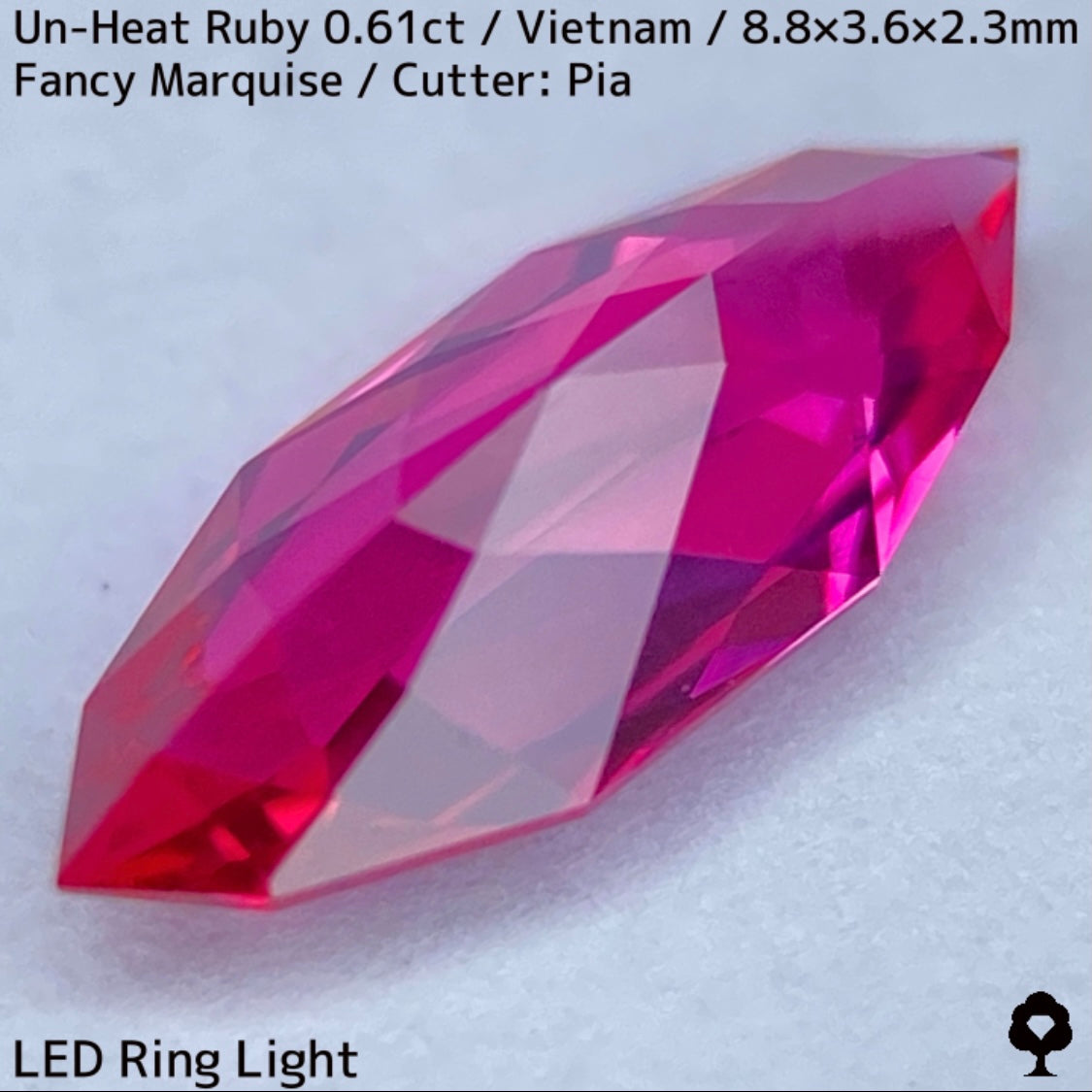 【ご当選者さま専用】ベトナム産非加熱ルビー0.61ct★凄まじいネオンカラー放つ超美結晶の色だまり感たまらない