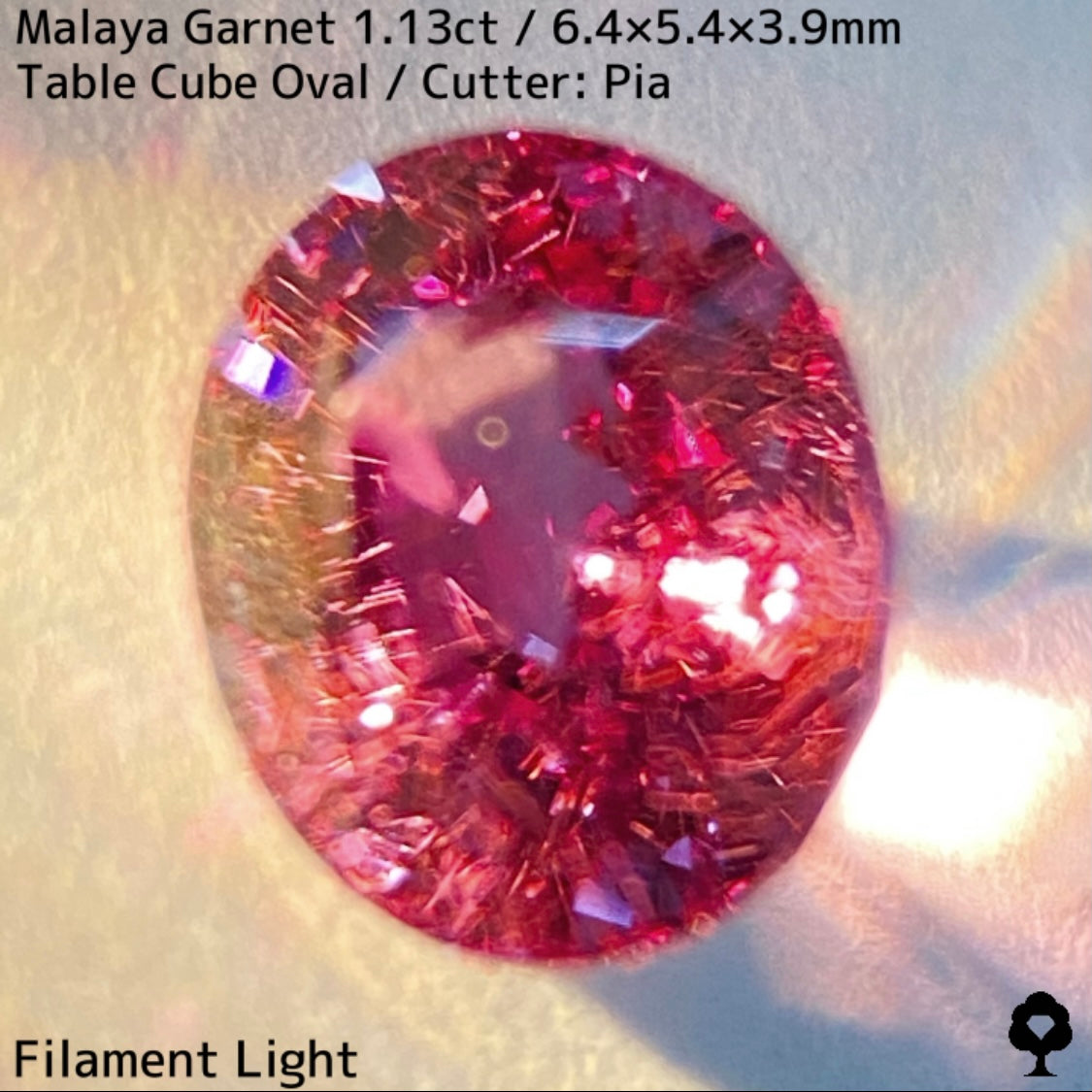 【ご当選者さま専用】マラヤガーネット1.13ct★光や時間によって変わる美ピンクの針インクル入り美結晶は煌きが止まらない