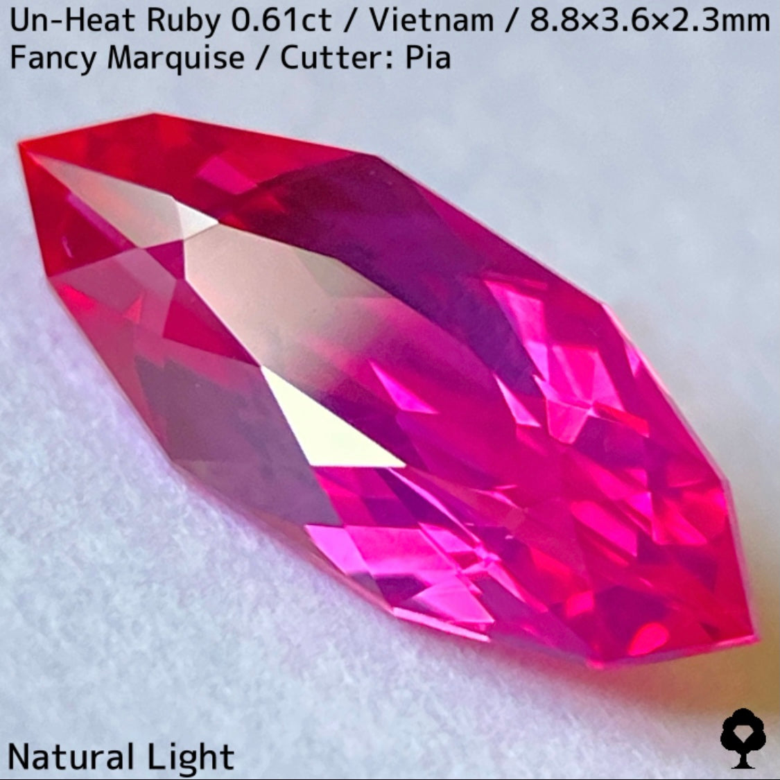 【ご当選者さま専用】ベトナム産非加熱ルビー0.61ct★凄まじいネオンカラー放つ超美結晶の色だまり感たまらない