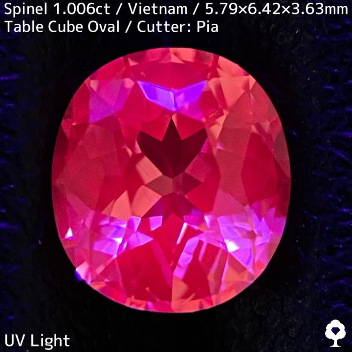 ベトナム産スピネル1.006ct★パパラチァカラーの見事な1ctアップ美結晶の煌めき止まらない