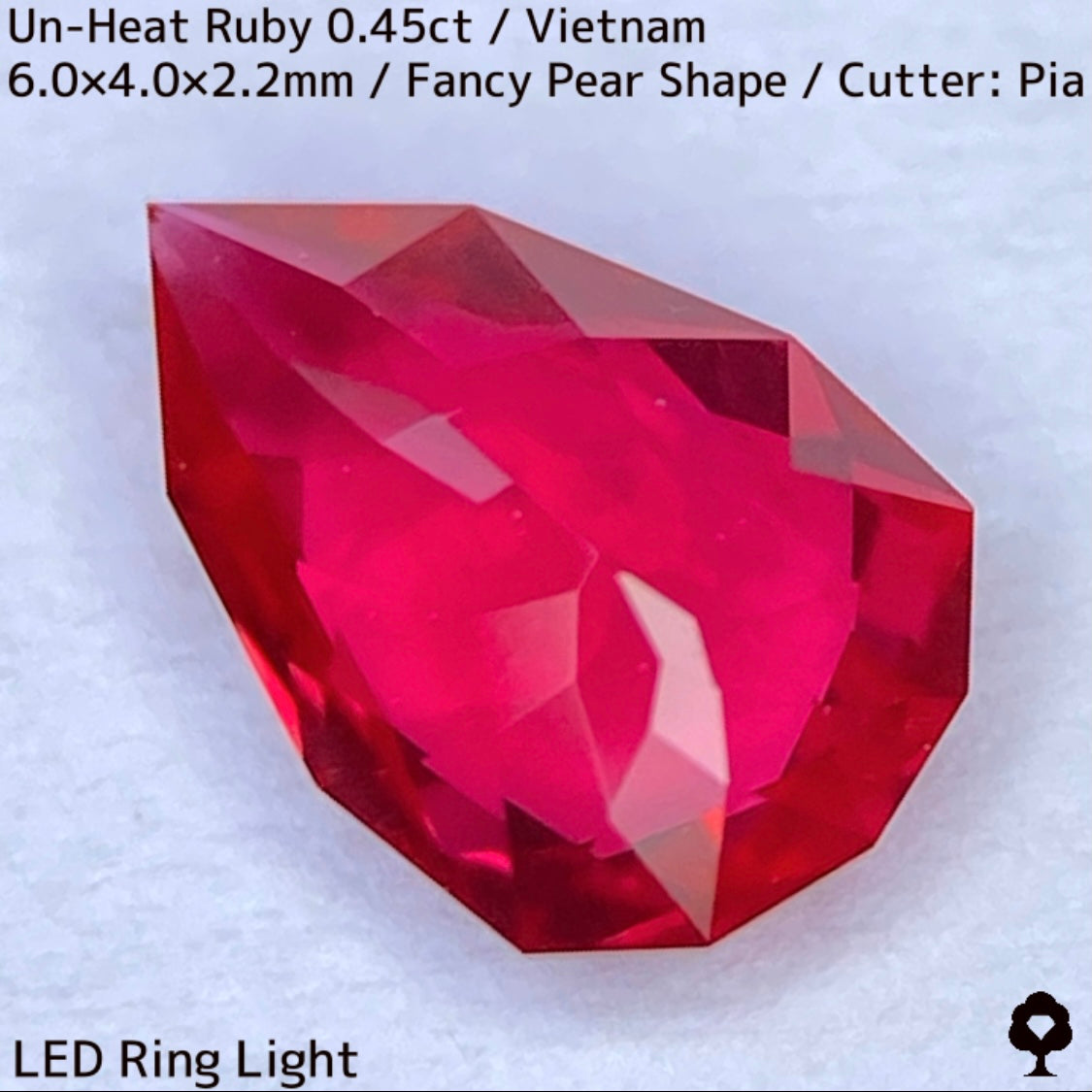 【ご当選者さま専用】ベトナム産非加熱ルビー0.45ct★強烈なネオンの煌めき放つ一級品質の超美色美結晶★コランダムフォーカスプライス