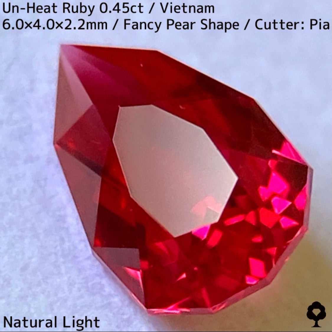 【ご当選者さま専用】ベトナム産非加熱ルビー0.45ct★強烈なネオンの煌めき放つ一級品質の超美色美結晶★コランダムフォーカスプライス