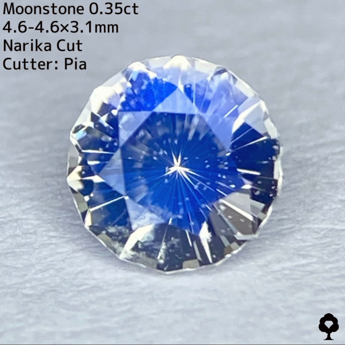 【11/9石種当てクイズ正解ご当選者さま専用】ナリカーカットムーンストーン0.35ct