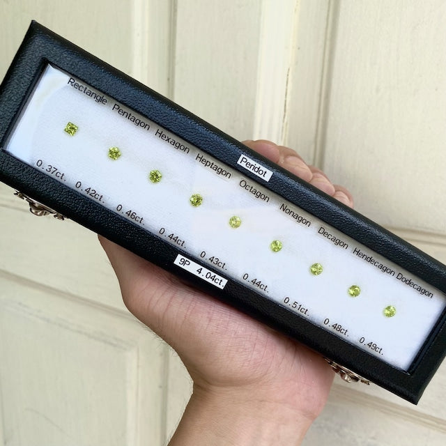 8/31まで★8月誕生石特別プライス★ペリドット多角形9個セット計4.04ct