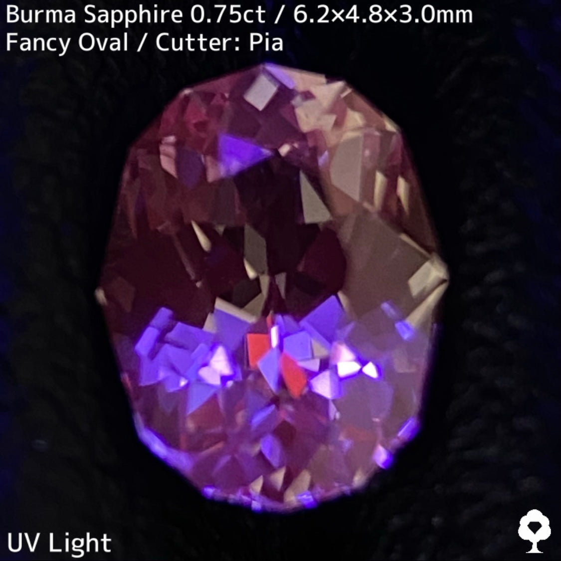 ビルマ産サファイア0.757ct★大変身を遂げたほのかなライラック感が可愛らしいほんのりシルキーなニアカラーレス