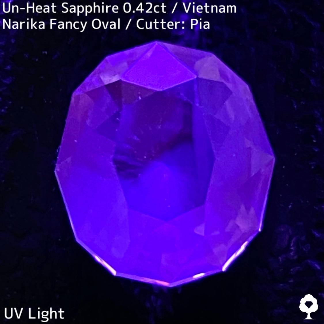 ベトナム産非加熱サファイア0.426ct★レモンゴールドの煌めきが美しい幻想的なシルキーホワイト