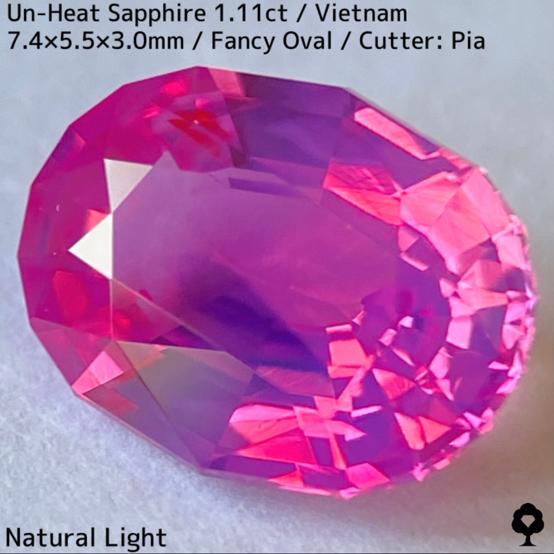 ベトナム産非加熱サファイア1.11ct