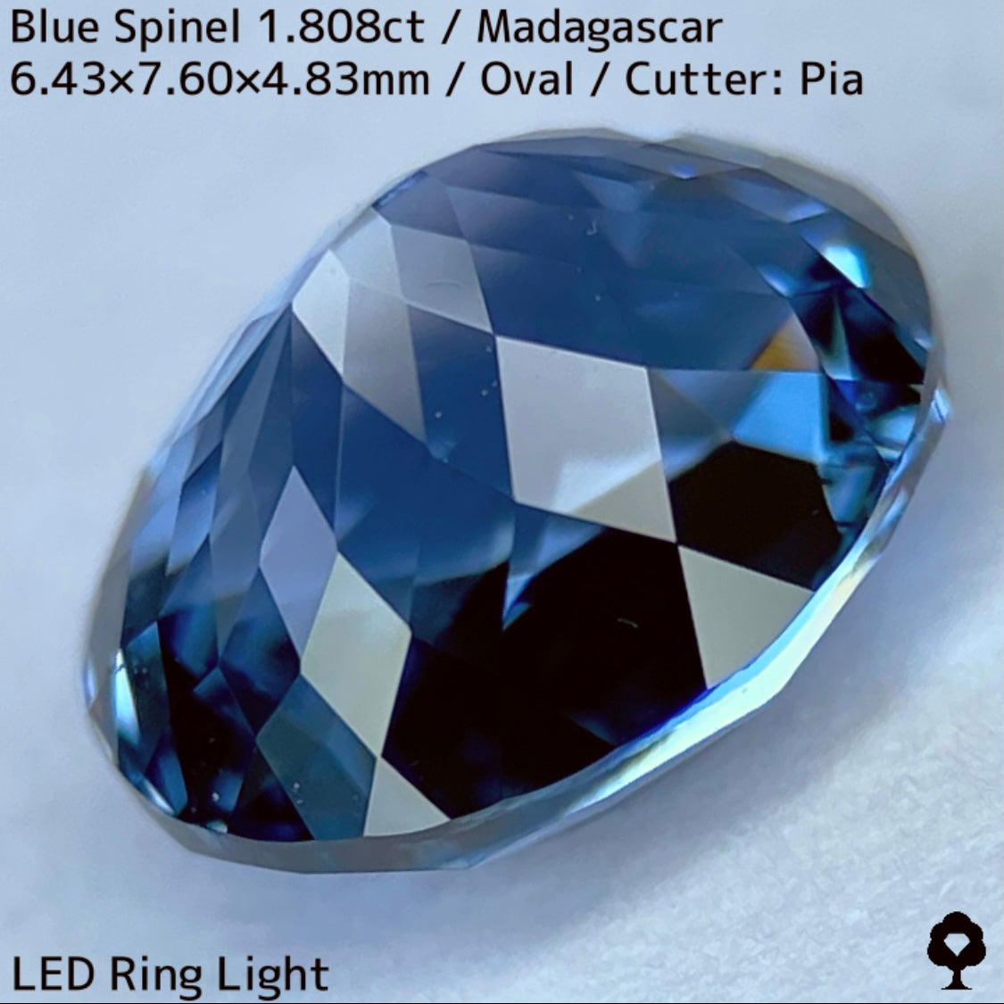 ブルースピネル1.808ct★爽やかで奥行きのあるブルーの煌めき溢れる絶品美結晶マダガスカル産
