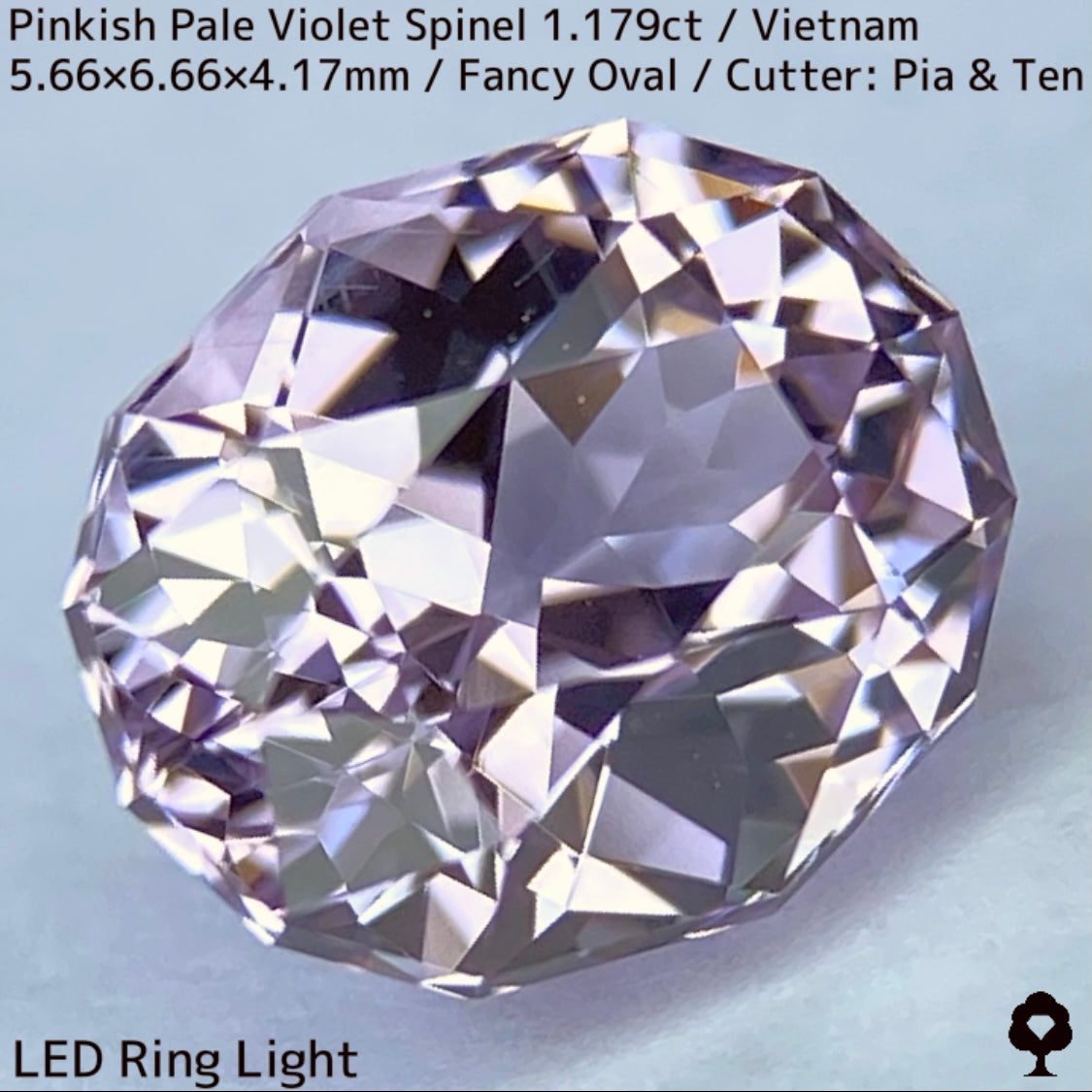 ベトナム産スピネル1.179ct★ほんのりヴァイオレットが可愛い煌めき・透明度抜群の1ctアップ美結晶