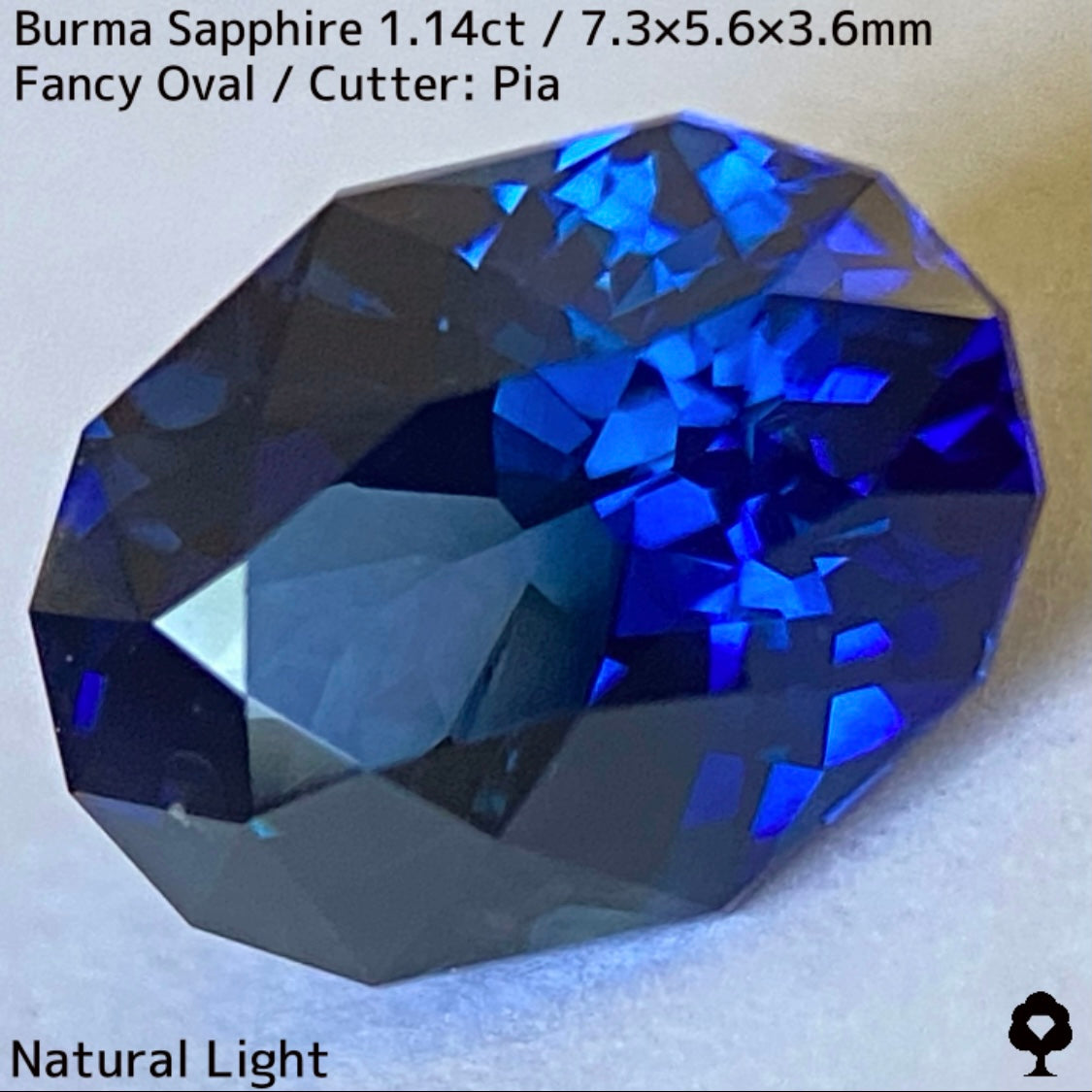 ビルマ産サファイア1.149ct★ロイヤル・コーン・ティールの3種のブルーが混ざり合うとてつもない美色