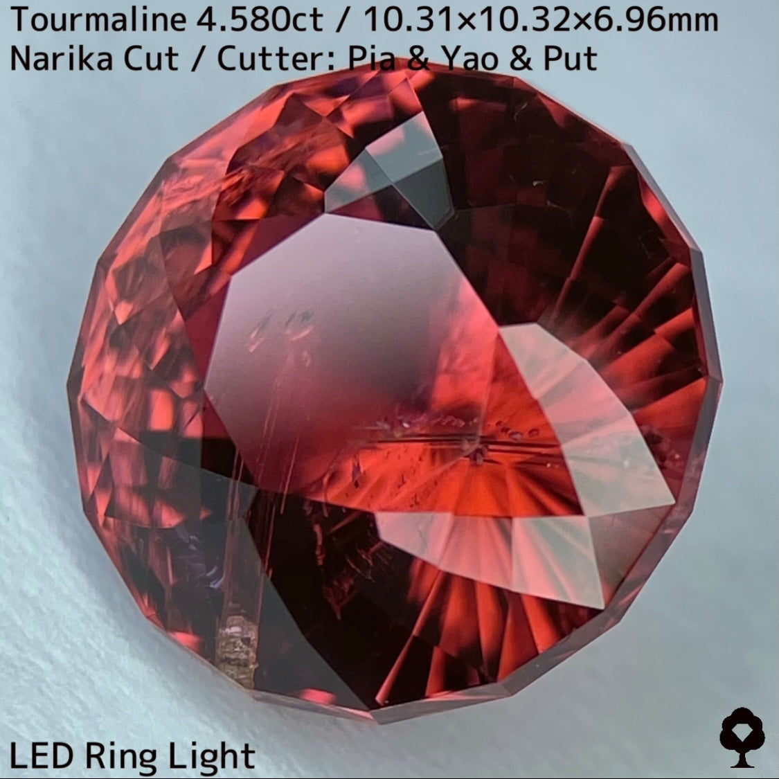 オレンジとルベライトカラー融合した美色に和の趣感じるインクル★トルマリン4.580ct