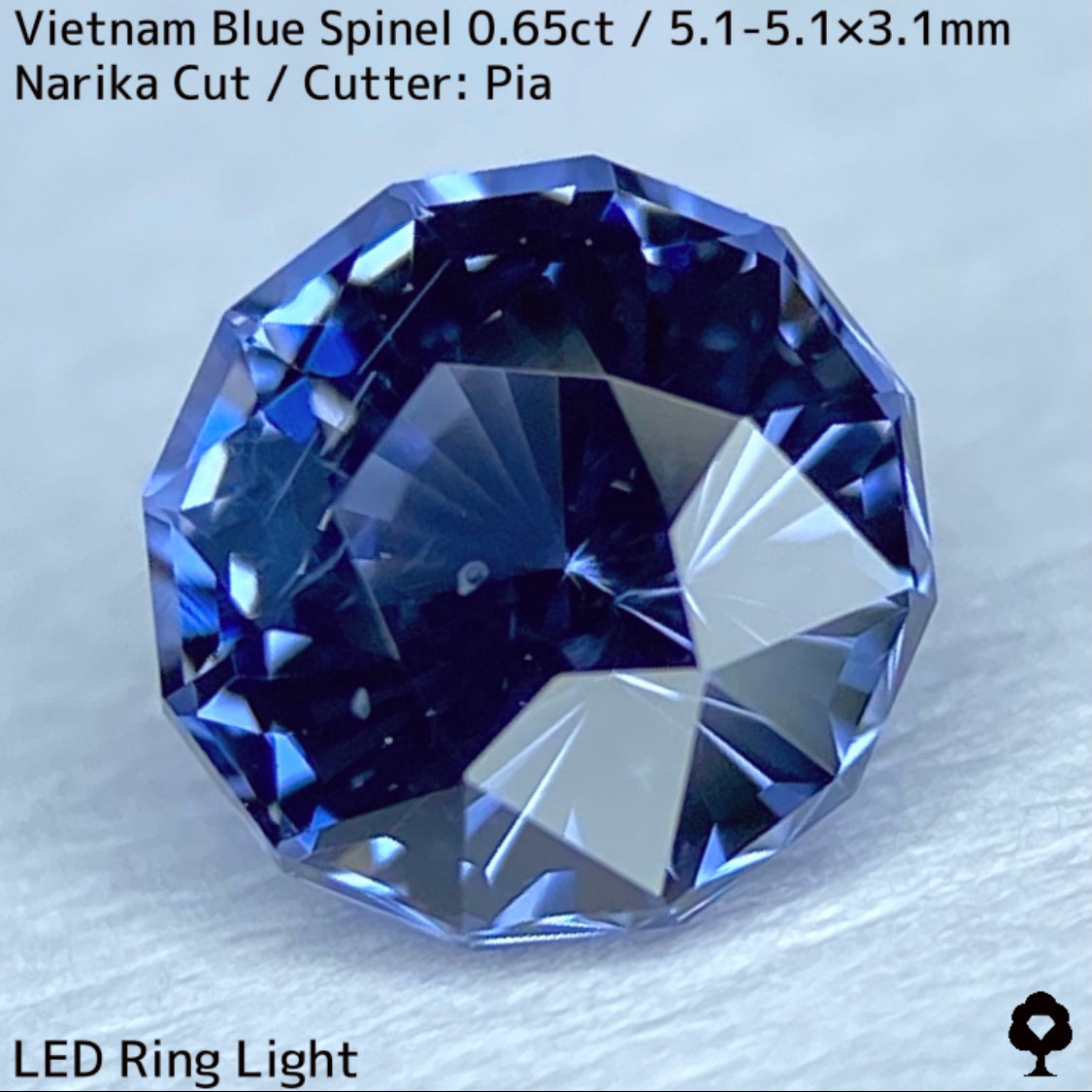 ベトナム産ブルースピネル0.65ct★美ヴァイオレティッシュブルーからナリカーの鋭い煌めきとファイアー放つ