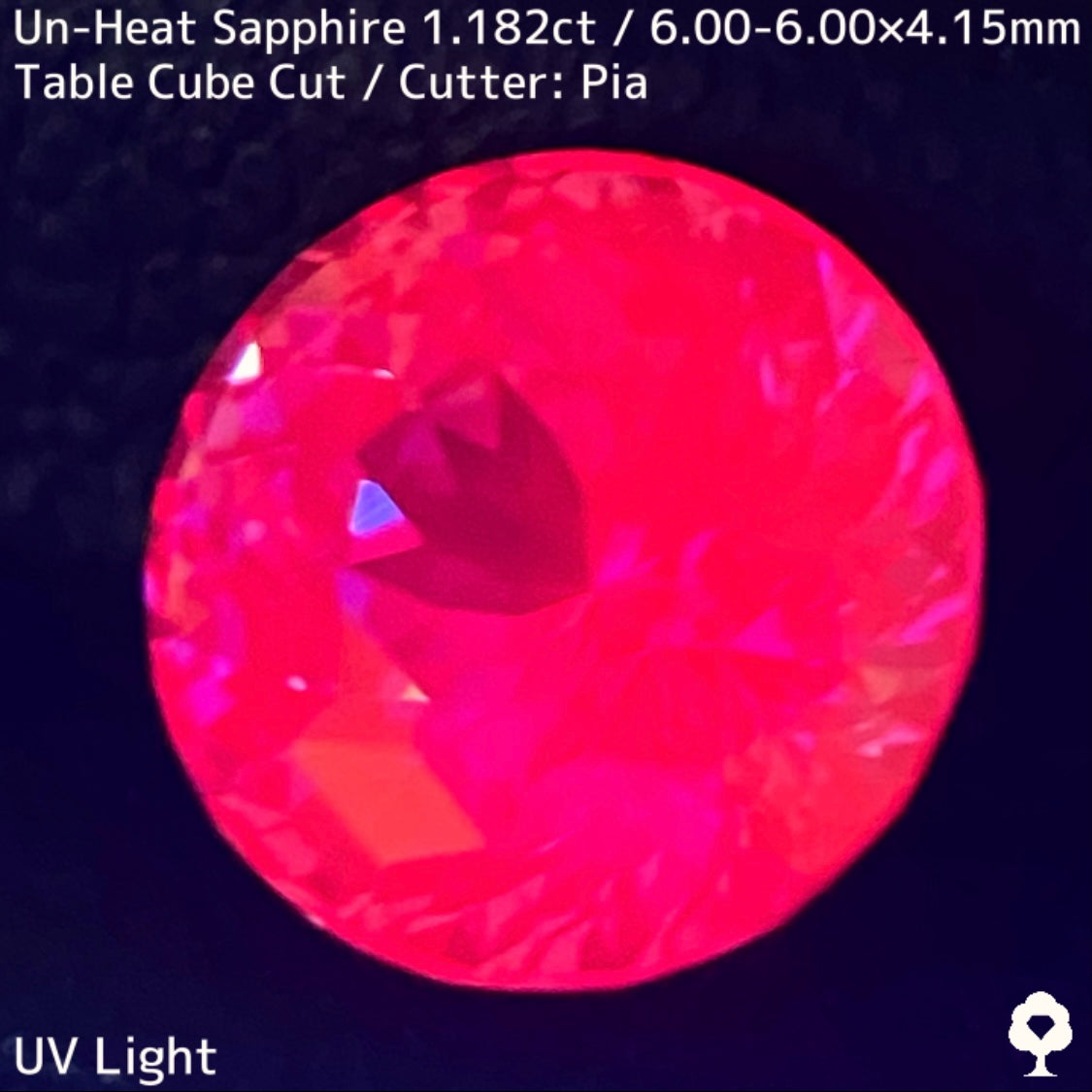 スリランカ産非加熱サファイア1.182ct★パープルとピンクが燃えさかる満開のフラワーカット