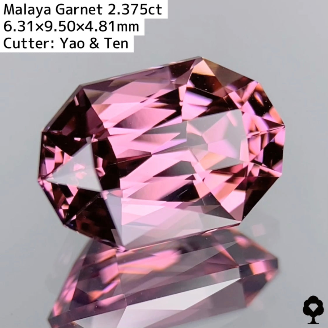 新カットカプセルシザース!色、透明度、カットが揃った マラヤガーネット 2.375ct