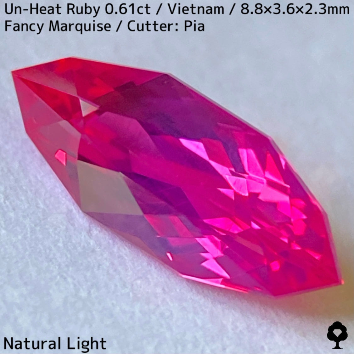 【ご当選者さま専用】ベトナム産非加熱ルビー0.61ct★凄まじいネオンカラー放つ超美結晶の色だまり感たまらない