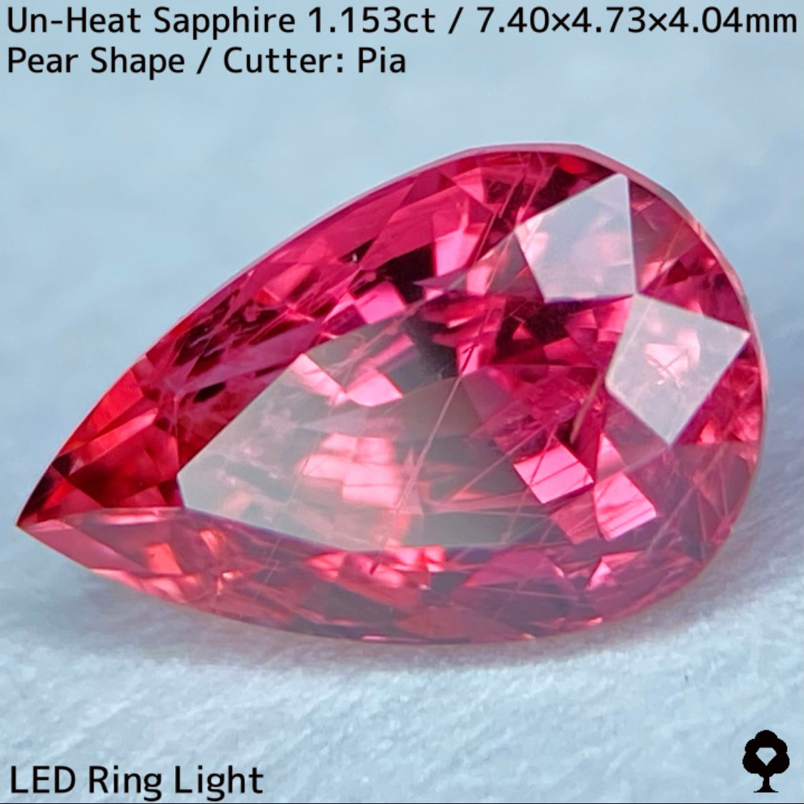 タンザニア産非加熱サファイア1.153ct★ルビーやパパラやインペのような絶妙な美色と面白い針インクル